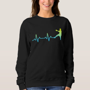 Handball Player Fans Coach Heartbeat Sweatshirt