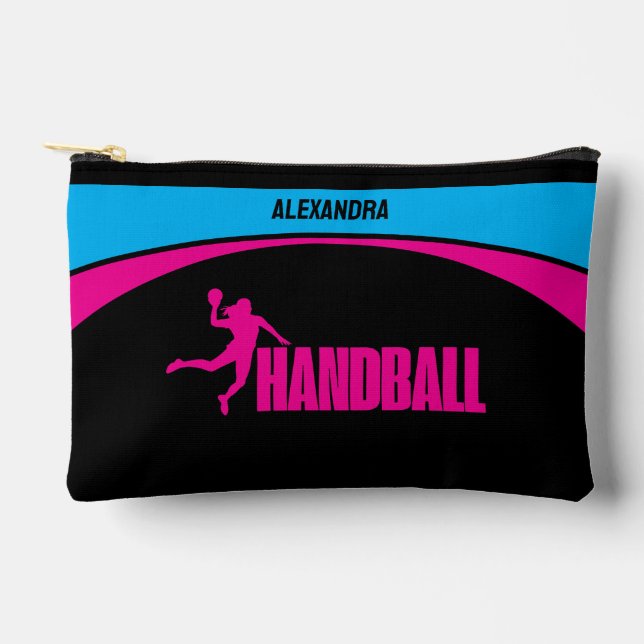 Handball Player, Handball Girl Birthday   Accessory Pouch (Front)