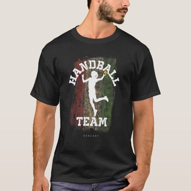 Handball Player Hungary Flag Sports Womens Handbal T-Shirt (Front)