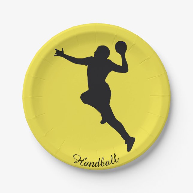 Handball Player Paper Plate (Front)