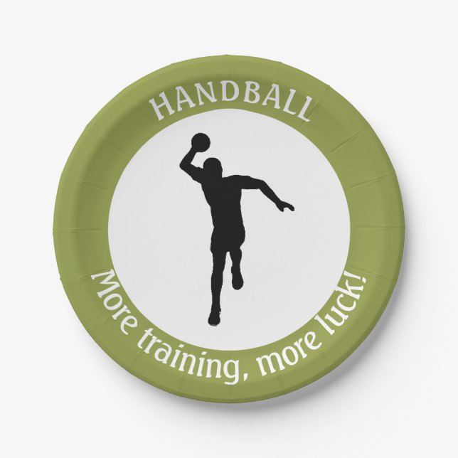 HANDBALL PLAYER PAPER PLATE (Front)