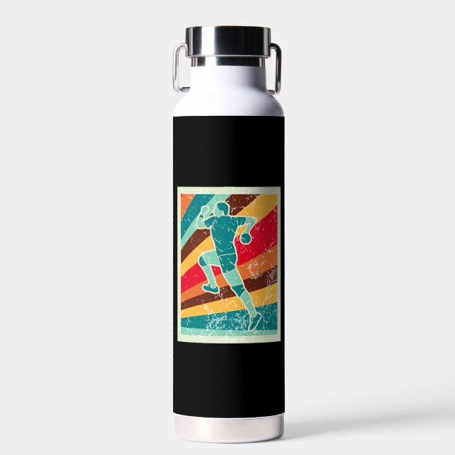 Handball Player Retro   Water Bottle (Front)