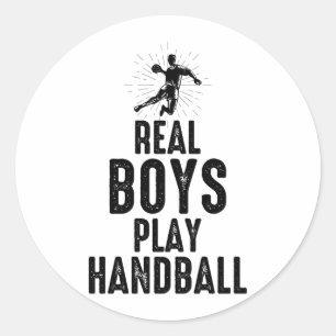 Handball Player Sport Team Handballer Funny Saying Classic Round Sticker