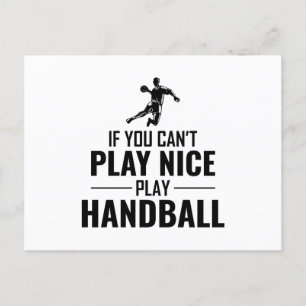 Handball Player Sport Team Handballer Funny Saying Postcard