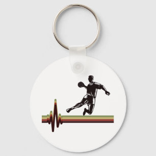 Handball Player Sport Team Handballer Heartbeat  Key Ring