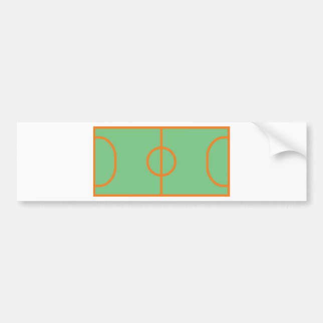 handball playing field icon bumper sticker (Front)