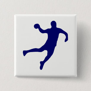 Handball Silhouette 15 Cm Square Badge