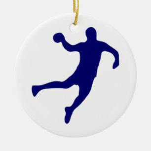 Handball Silhouette Ceramic Tree Decoration