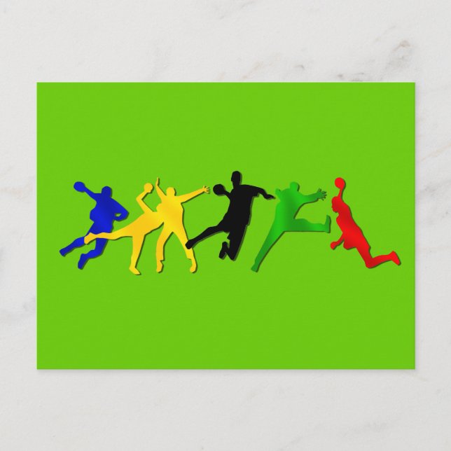 Handball team and players postcards (Front)