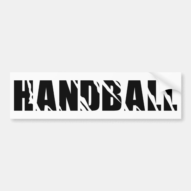 handball text bumper sticker (Front)