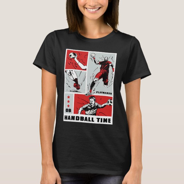 Handball time Playmaker Collage T-Shirt (Front)