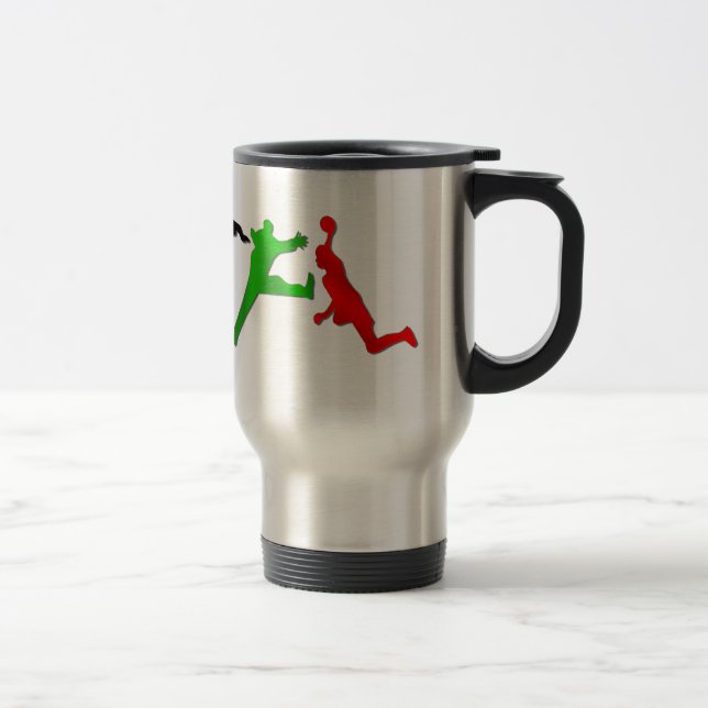 Handball travel mug - Give as a gift (Right)