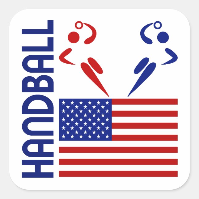 Handball United States Square Sticker (Front)