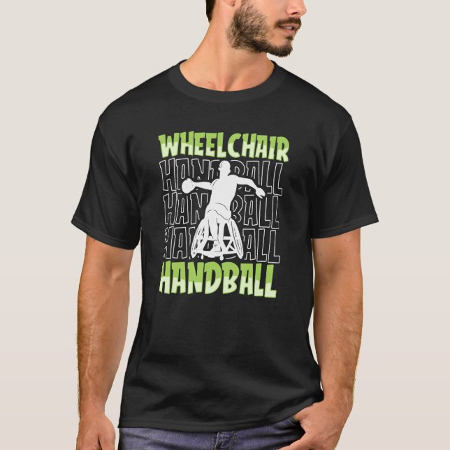 Handball Wheelchair  Sport Handball T-Shirt (Front)