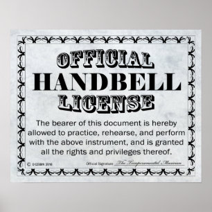 Handbell License Poster