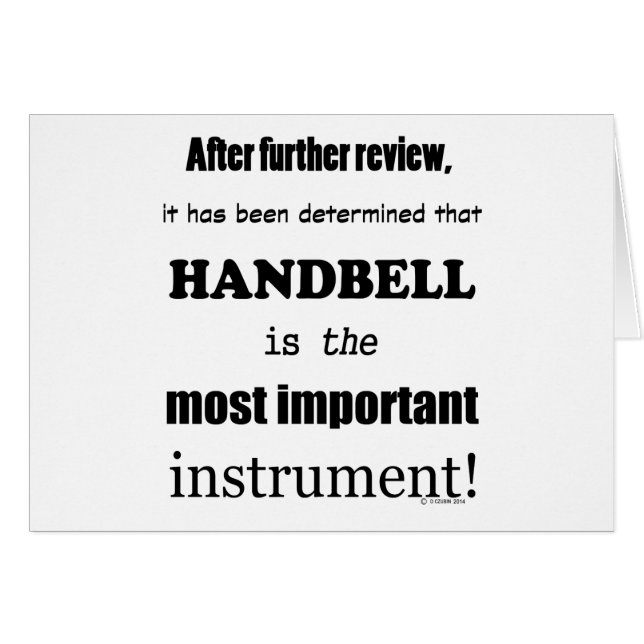 Handbell Most Important Instrument (Front Horizontal)