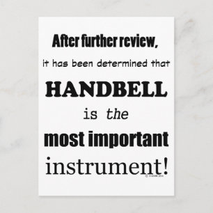 Handbell Most Important Instrument Postcard