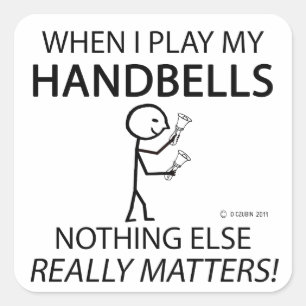 Handbells Nothing Else Matters Square Sticker