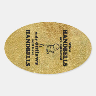 Handbells Outlawed Oval Sticker