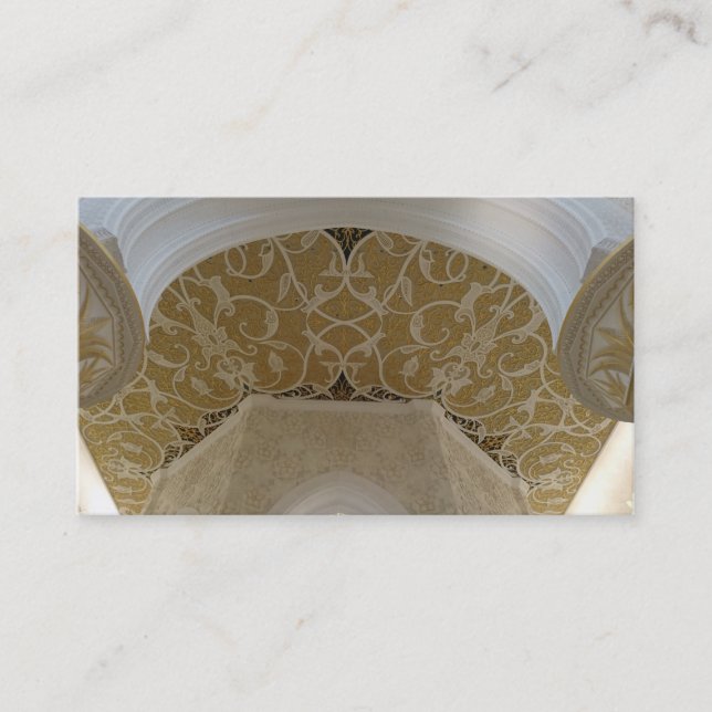 Handcafted Gold Motif Business Cards (Front)