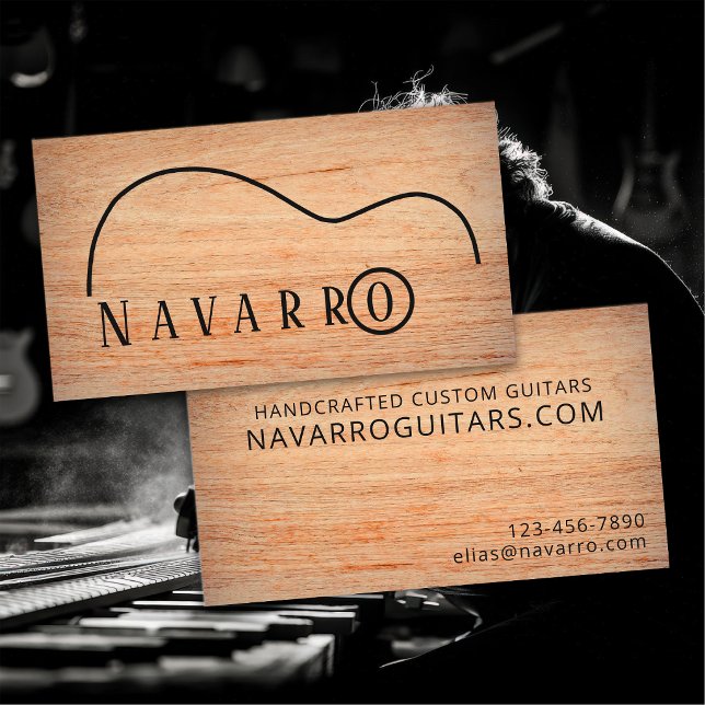 Handcrafted Custom Guitar Maker Business Card (Creator Uploaded)