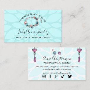 Handcrafted Jewellery and Bead Designer Business Card