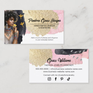 Handcrafted Jewelry Designer Business Card