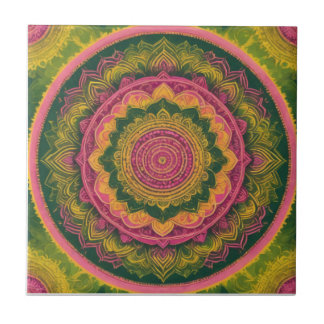 Handcrafted Mandala Art Decorative Tile