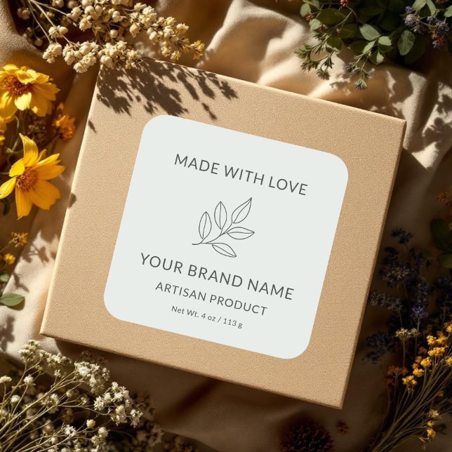 Handcrafted Minimalist Sage Green Botanical Label (Creator Uploaded)