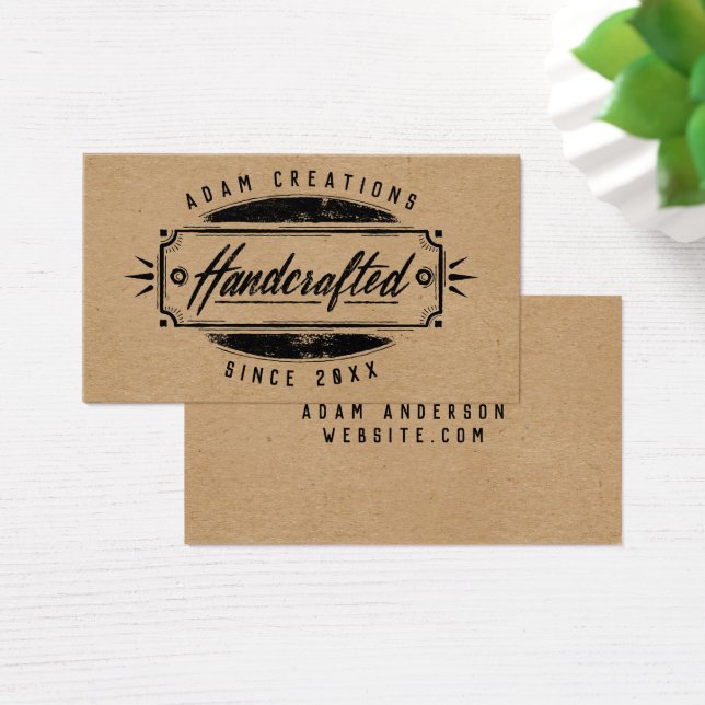 Handcrafted Personalised Label Cards (Desk)