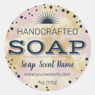 Handcrafted Round Soap Label