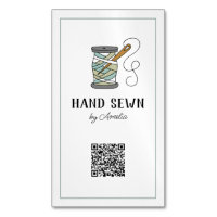Handcrafted Sewing QR code Logo Business Card