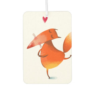 Handcrafted Watercolor Funny Fox Car Air Freshener