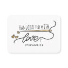 Handcrafted with Love Gold Sewing Needle White