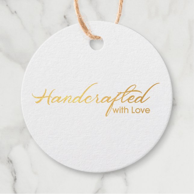 Handcrafted  with love tag (Front)