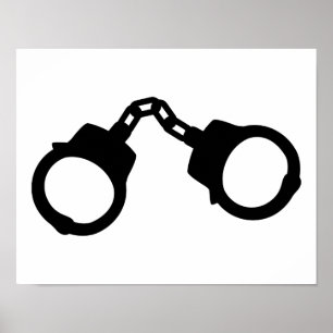 Handcuffs icon poster