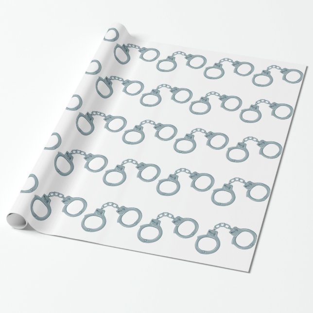 Handcuffs Wrapping Paper (Unrolled)