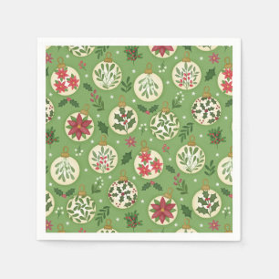 HandDrawn Christmas Ornament Napkins