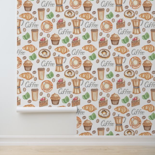 Handdrawn coffee and tea wallpaper (Application)