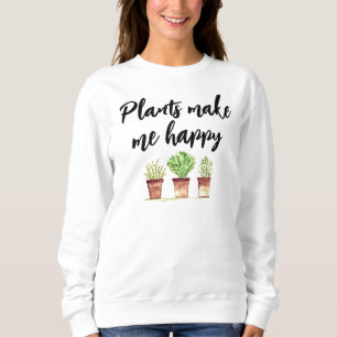 Handdrawn Flowers Herbs Plants Floral Sweatshirt
