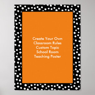 Handdrawn Style Dots Customisable Classroom Poster