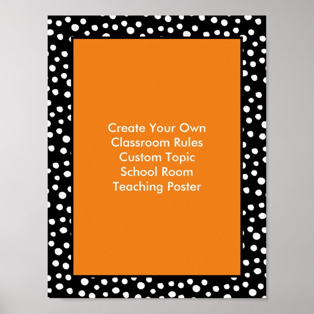 Handdrawn Style Dots Customisable Classroom Poster (Front)