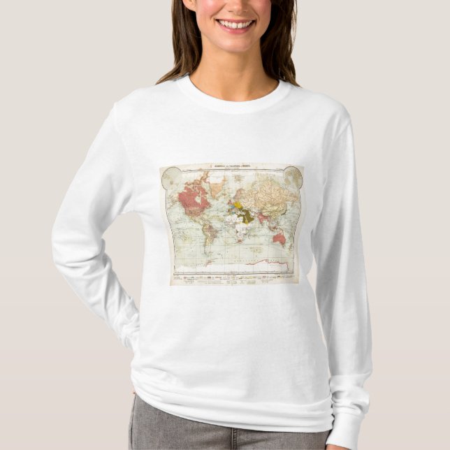 Handels Colonial Atlas Map T-Shirt (Front)