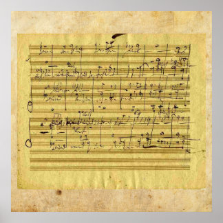 Handel's "Messiah" in Beethoven's hand Poster