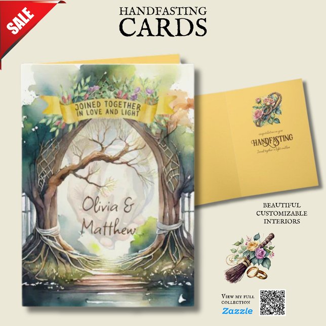 HANDFASTING CARD PERSONALIZED PAGAN WICCAN 🌿 (Creator Uploaded)