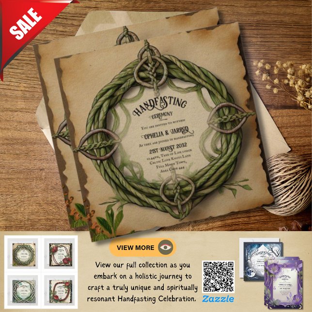 HANDFASTING INVITATIONS CELTIC KNOTS KRAFT (Creator Uploaded)
