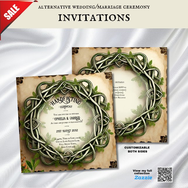 HANDFASTING INVITATIONS ROMANTIC WICCA CELTIC LOVE (Creator Uploaded)