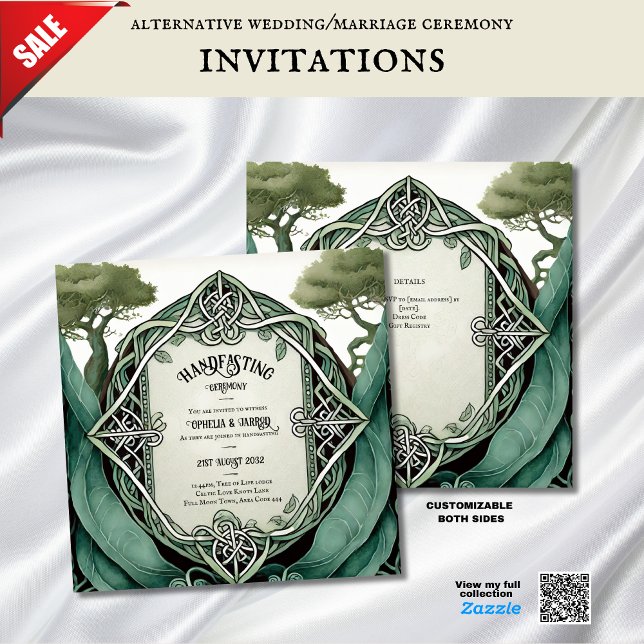 HANDFASTING INVITATIONS ROMANTIC WICCA CELTIC LOVE (Creator Uploaded)