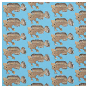 Handfish cartoon illustration fabric