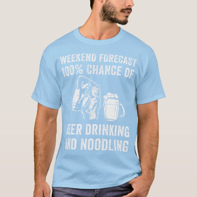 Handfishing Catfish Noodling Beer Hand Fishing Red T-Shirt (Front)